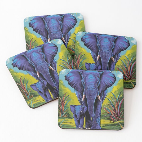Item preview, Elephant Portrait. mother elephant, elephant baby, small elephant, adorable elephant designed and sold by ElephantVibes.