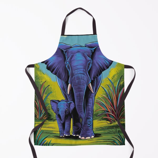 Item preview, Elephant Portrait. mother elephant, elephant baby, small elephant, adorable elephant designed and sold by ElephantVibes.