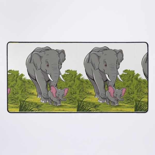 Item preview, Elephant Portrait. mother elephant, elephant baby, small elephant, adorable elephant designed and sold by ElephantVibes.