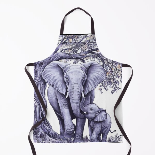 Item preview, Elephant Portrait. mother elephant, elephant baby, small elephant, adorable elephant designed and sold by ElephantVibes.