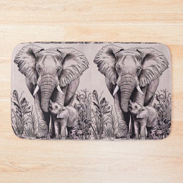 Item preview, Elephant Portrait. mother elephant, elephant baby, small elephant, adorable elephant designed and sold by ElephantVibes.