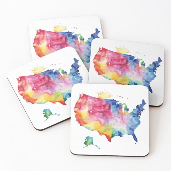 Item preview, USA Map Colorful designed and sold by KPArtzaaany.