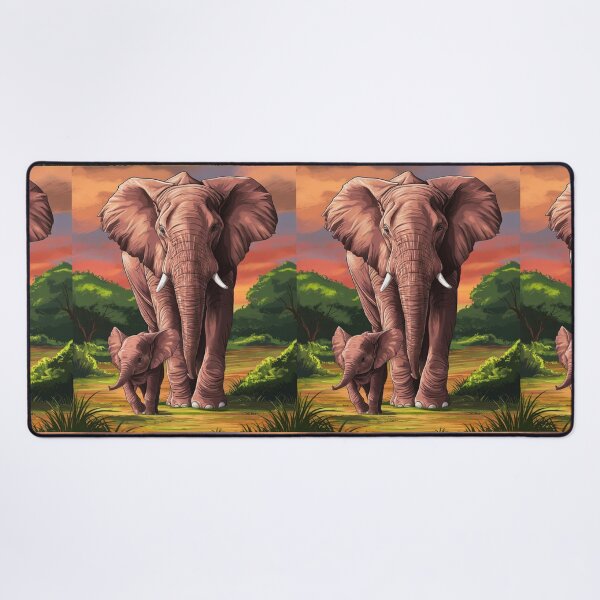 Item preview, Elephant Portrait. mother elephant, elephant baby, small elephant, adorable elephant designed and sold by ElephantVibes.
