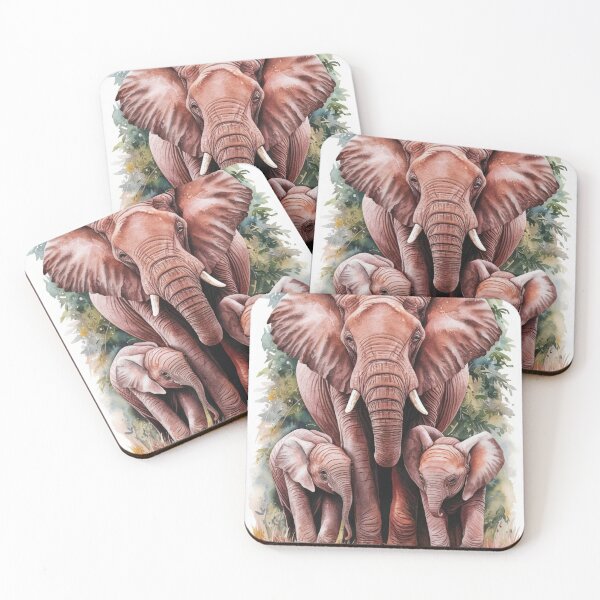 Item preview, Elephant Portrait. mother elephant, elephant baby, small elephant, adorable elephant designed and sold by ElephantVibes.