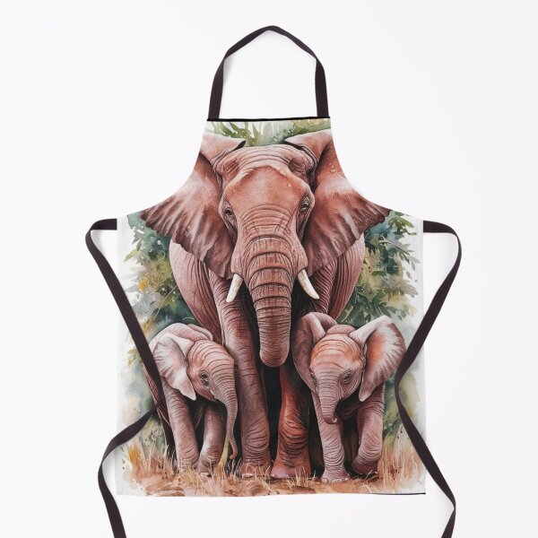 Item preview, Elephant Portrait. mother elephant, elephant baby, small elephant, adorable elephant designed and sold by ElephantVibes.