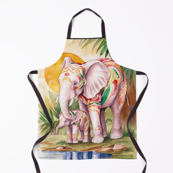 Item preview, Elephant Portrait. mother elephant, elephant baby, small elephant, adorable elephant designed and sold by ElephantVibes.