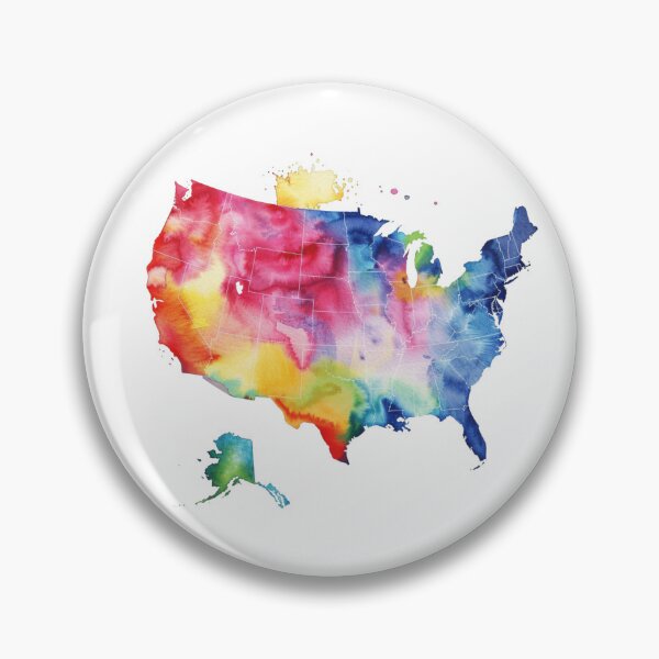 Item preview, USA Map Colorful designed and sold by KPArtzaaany.