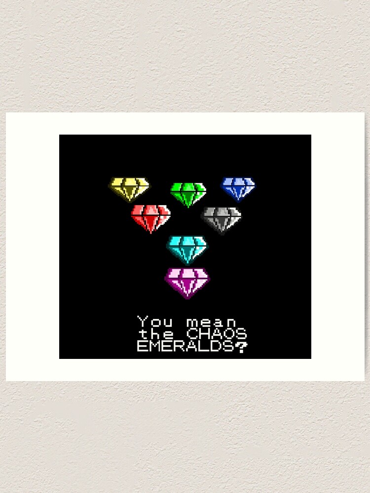 Chaos Emerald Meme Art Print By Herefor1reason Redbubble