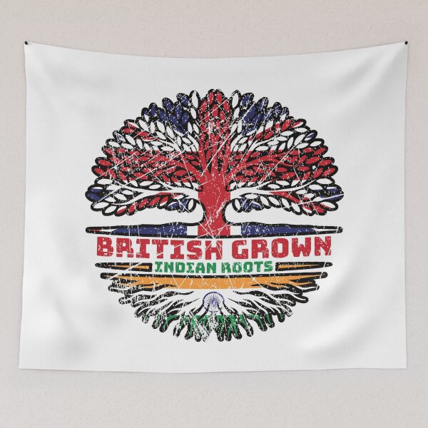 Item preview, Indian India Uk United Kingdom British Tree Roots Flag designed and sold by FlagX.