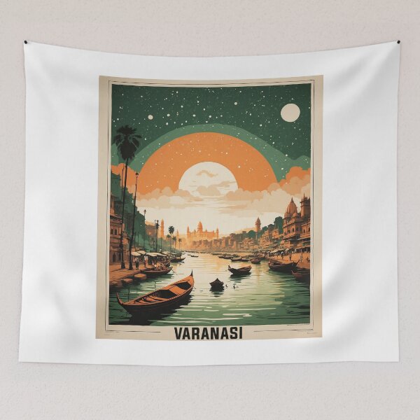 Item preview, Varanasi India Vintage Travel Tourism  designed and sold by TravelersGems.