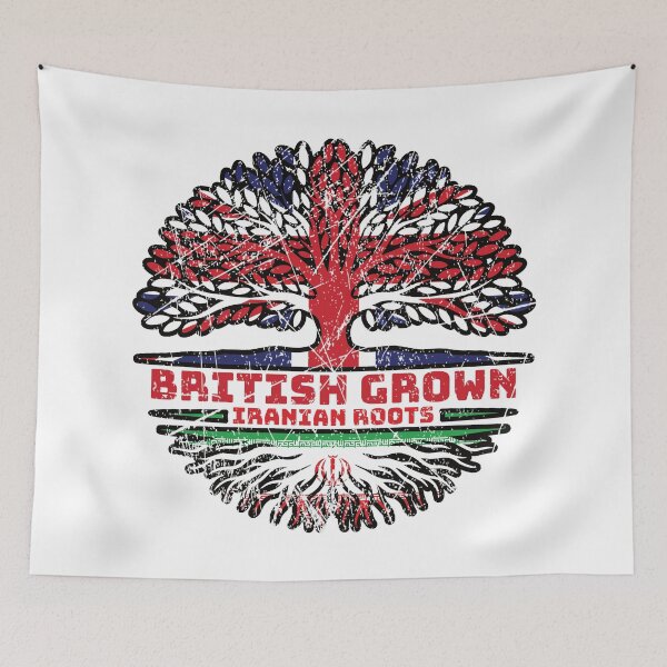 Item preview, Iran Iranian Uk United Kingdom British Tree Roots Flag designed and sold by FlagX.