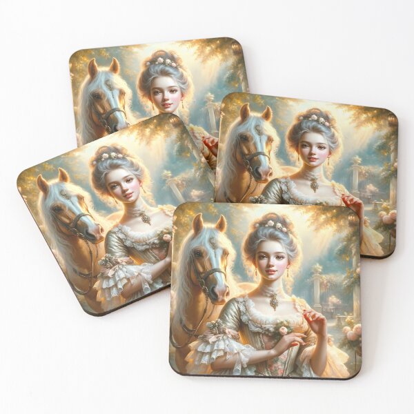 Item preview, Rococo Serenity: A Lady and Her Loyal Horse designed and sold by DeenaDee.
