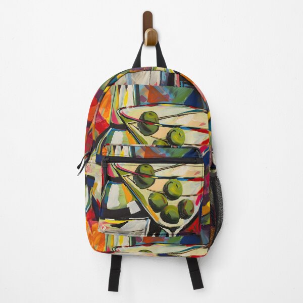 Item preview, Dynamic Martini Olives- Vibrant Abstract Depiction with Colorful Shapes and Lines designed and sold by OlfactoART Studio.