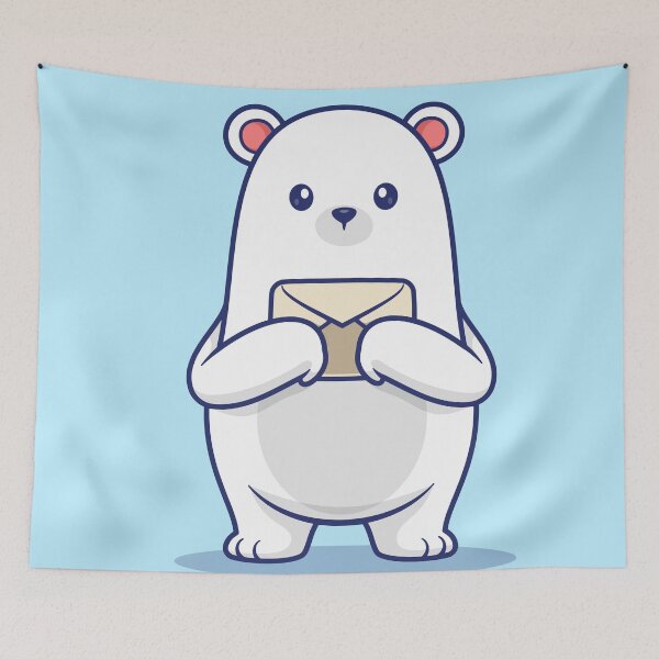 Item preview, "Polar Bear Mail: Cute Cartoon Vector Icon" designed and sold by hjian8219.