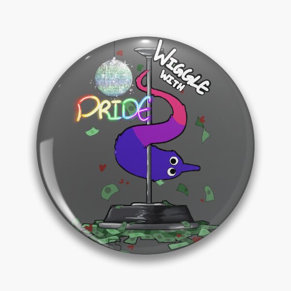 Item preview, Bi worm on a pole designed and sold by FruitCupSpace.