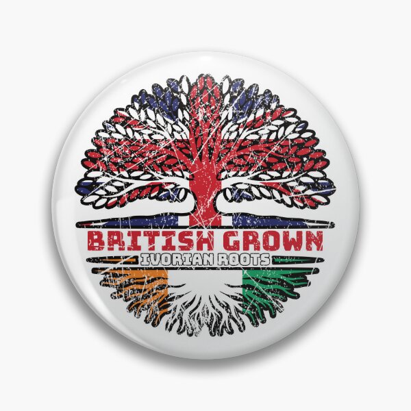 Item preview, Ivory Coast Ivorian British UK Tree Roots Flag designed and sold by FlagX.