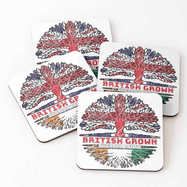 Item preview, Ivory Coast Ivorian British UK Tree Roots Flag designed and sold by FlagX.