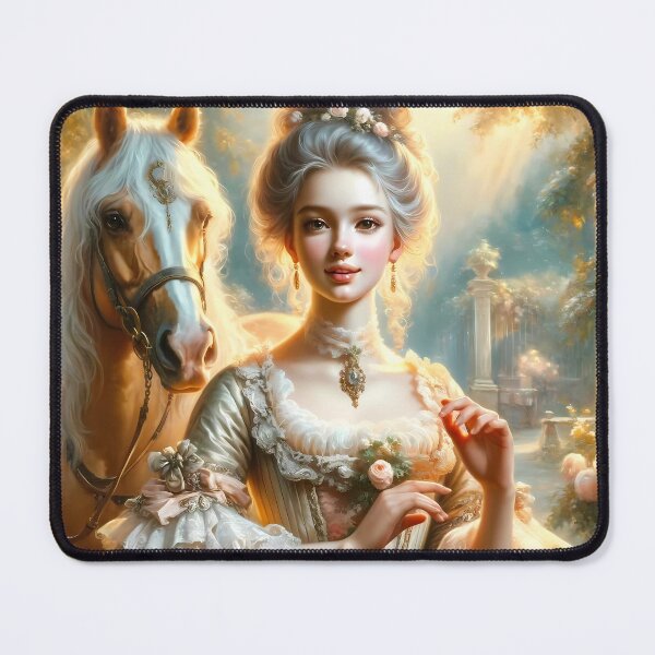 Item preview, Rococo Serenity: A Lady and Her Loyal Horse designed and sold by DeenaDee.