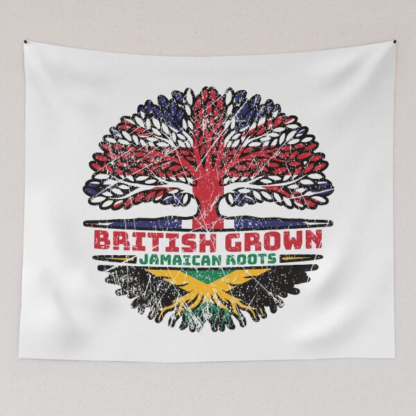 Item preview, Jamaican Jamaica Uk United Kingdom British Tree Roots Flag designed and sold by FlagX.