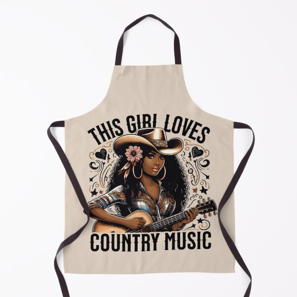 Item preview, This Girl Loves Country Music - Black Cowgirl Singer designed and sold by Urban-Alien.