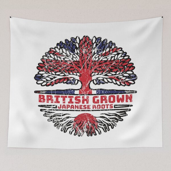Item preview, Japan Japanese Uk United Kingdom British Tree Roots Flag designed and sold by FlagX.