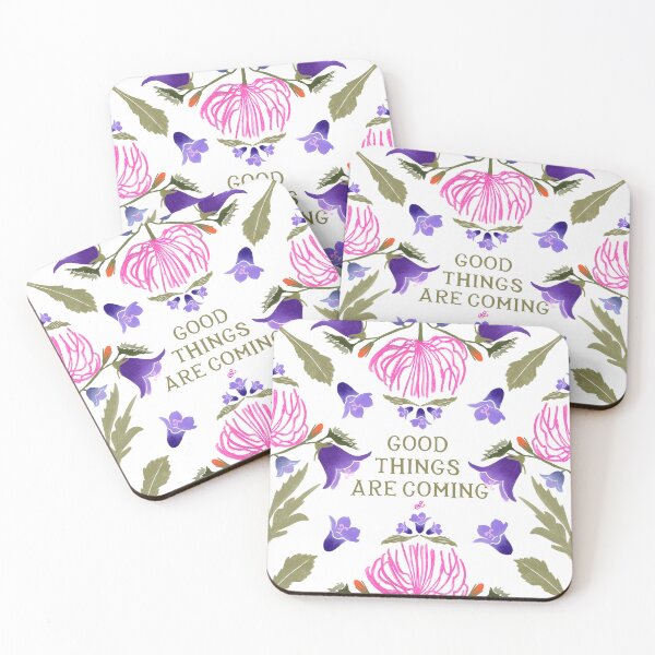 Item preview, Good things are coming - Floral Friendly Reminder designed and sold by Gabba Delgado.