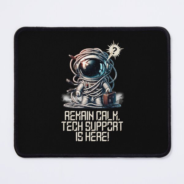 Item preview, Funny Astronaut Emergency Houston, Remain Calm Tech Support is Here designed and sold by DAMOTAmagazine.