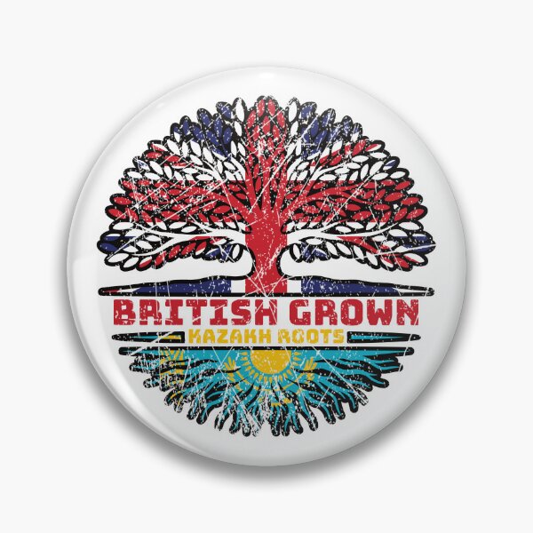 Item preview, Kazakhstan Kazakh British UK Tree Roots Flag designed and sold by FlagX.