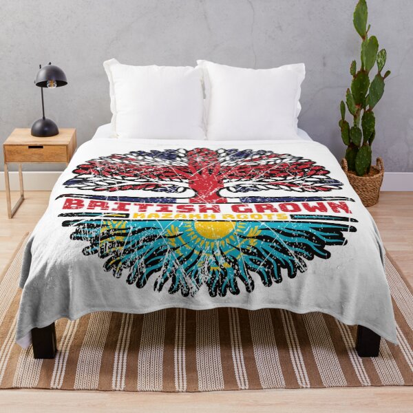 Item preview, Kazakhstan Kazakh British UK Tree Roots Flag designed and sold by FlagX.