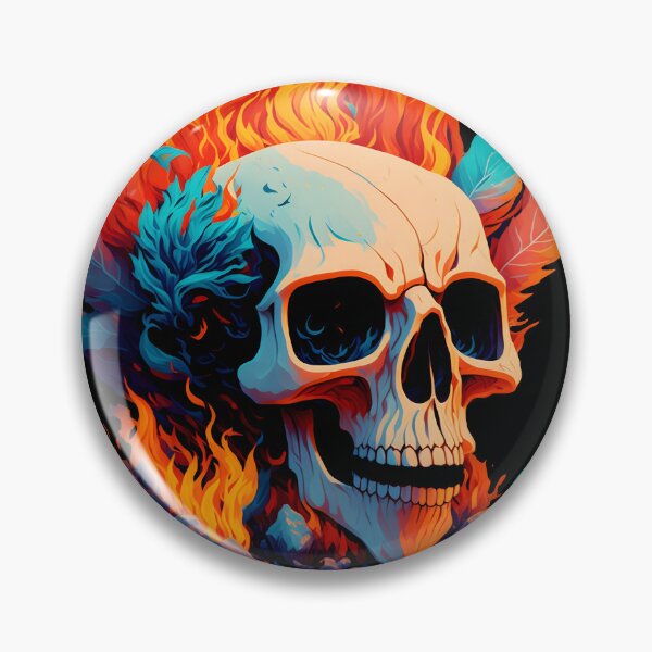 Item preview, Skull with flames designed and sold by Magic-almix.