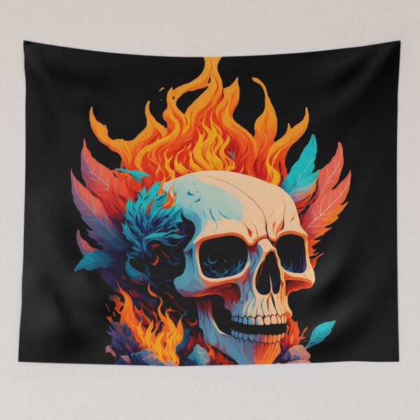 Item preview, Skull with flames designed and sold by Magic-almix.