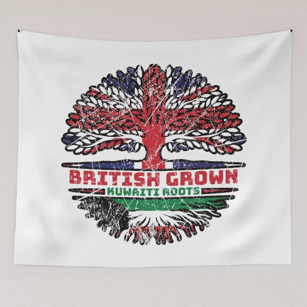 Item preview, Kuwait Kuwaiti Uk United Kingdom British Tree Roots Flag designed and sold by FlagX.
