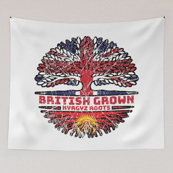 Item preview, Kyrgyzstan Kirghiz British UK Tree Roots Flag designed and sold by FlagX.
