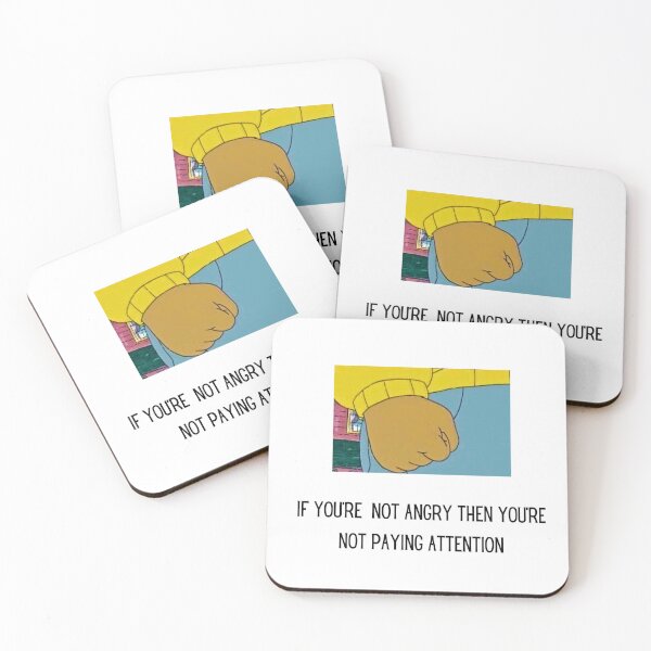 Item preview, Arthur read meme activist gift protest sticker If you’re not angry you’re not paying attention protest sticker tee 90s kids gift protest kids tv 90s nostalgia sticker  designed and sold by LaundrySalt.