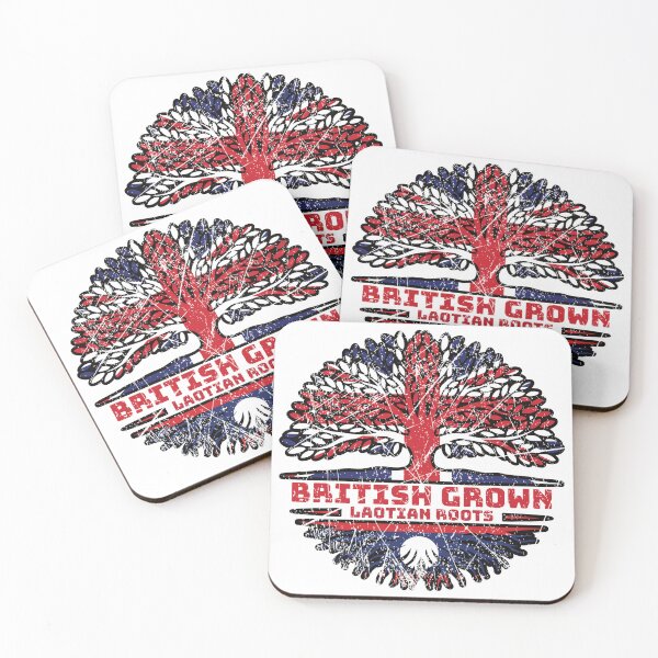 Item preview, Laos Laotian Uk United Kingdom British Tree Roots Flag designed and sold by FlagX.
