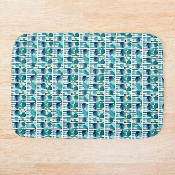 Artikelvorschau, Blue and green Colored cotton balls Watercolor Dots and washed out splash entworfen und verkauft von CircusValley.
