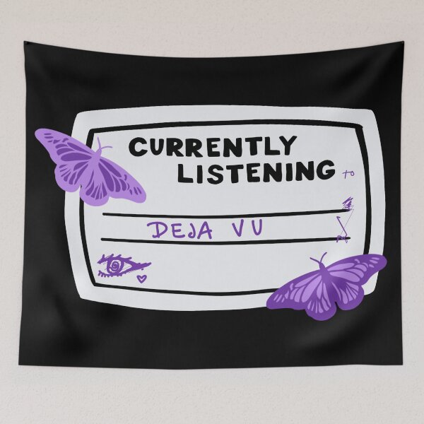Item preview, Currently Listening to Deja Vu Composition Notebook Sticker designed and sold by notastranger.