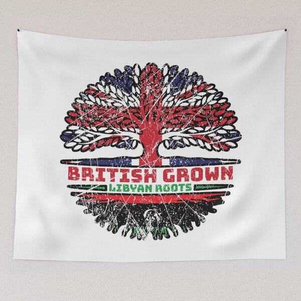 Item preview, Libya Libyan Uk United Kingdom British Tree Roots Flag designed and sold by FlagX.