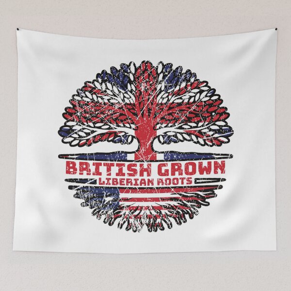 Item preview, Liberia Liberian Uk United Kingdom British Tree Roots Flag designed and sold by FlagX.