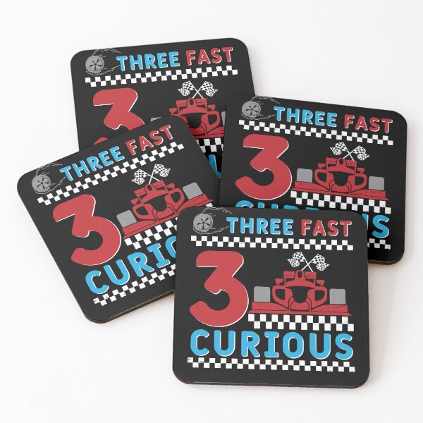 Item preview, Three Fast 3 Curious Racing 3rd Birthday Race Car Boys Girls designed and sold by MTRBSK11.
