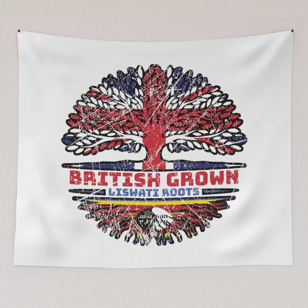 Item preview, Eswatini Liswati British UK Tree Roots Flag designed and sold by FlagX.