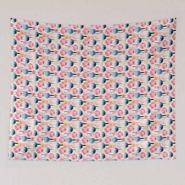 Item preview, Stripes and circles watercolor splash designed and sold by CircusValley.
