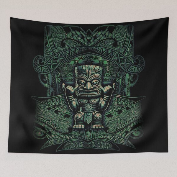 Item preview, Retro Hawaiian Tribal Tiki God Shirt Design 028 designed and sold by sunnthreads.