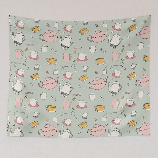 Item preview, Tea Pattern designed and sold by designwithmina-.