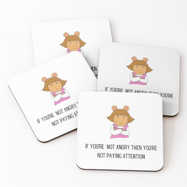 Item preview, Angry DW sticker Arthur read sticker funny activist gift If you’re not angry you’re not paying attention protest sticker tee 90s protest kids tv 90s nostalgia gift designed and sold by LaundrySalt.