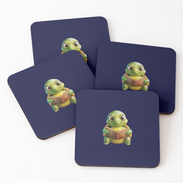 Item preview, "Pages & Paws: Sweet Turtle Reading Sticker" designed and sold by JAMESAMORN.