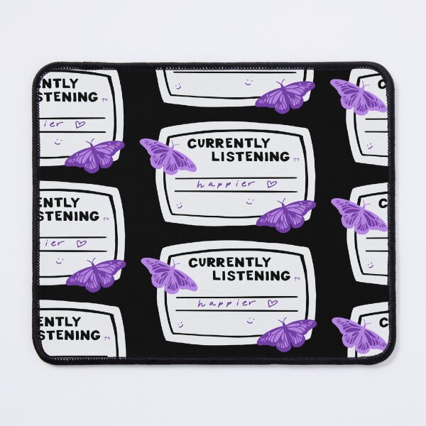 Item preview, Currently Listening to Happier Composition Notebook Sticker designed and sold by notastranger.