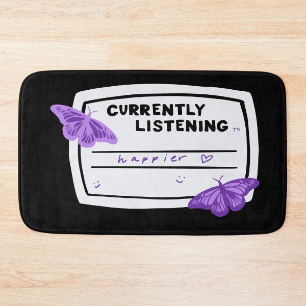 Item preview, Currently Listening to Happier Composition Notebook Sticker designed and sold by notastranger.