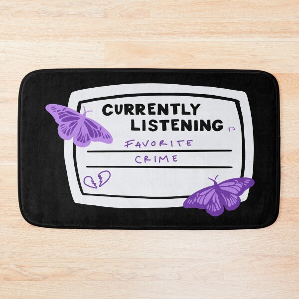 Item preview, Currently Listening to Favorite Crime Composition Notebook Sticker designed and sold by notastranger.