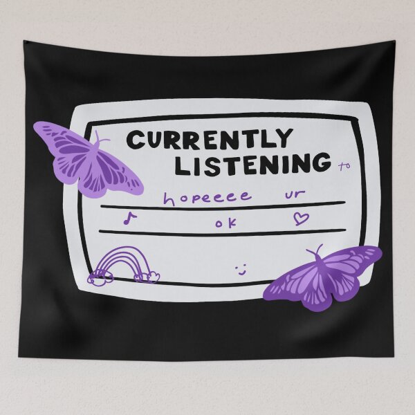 Item preview, Currently Listening to Hope Ur Ok Composition Notebook Sticker designed and sold by notastranger.